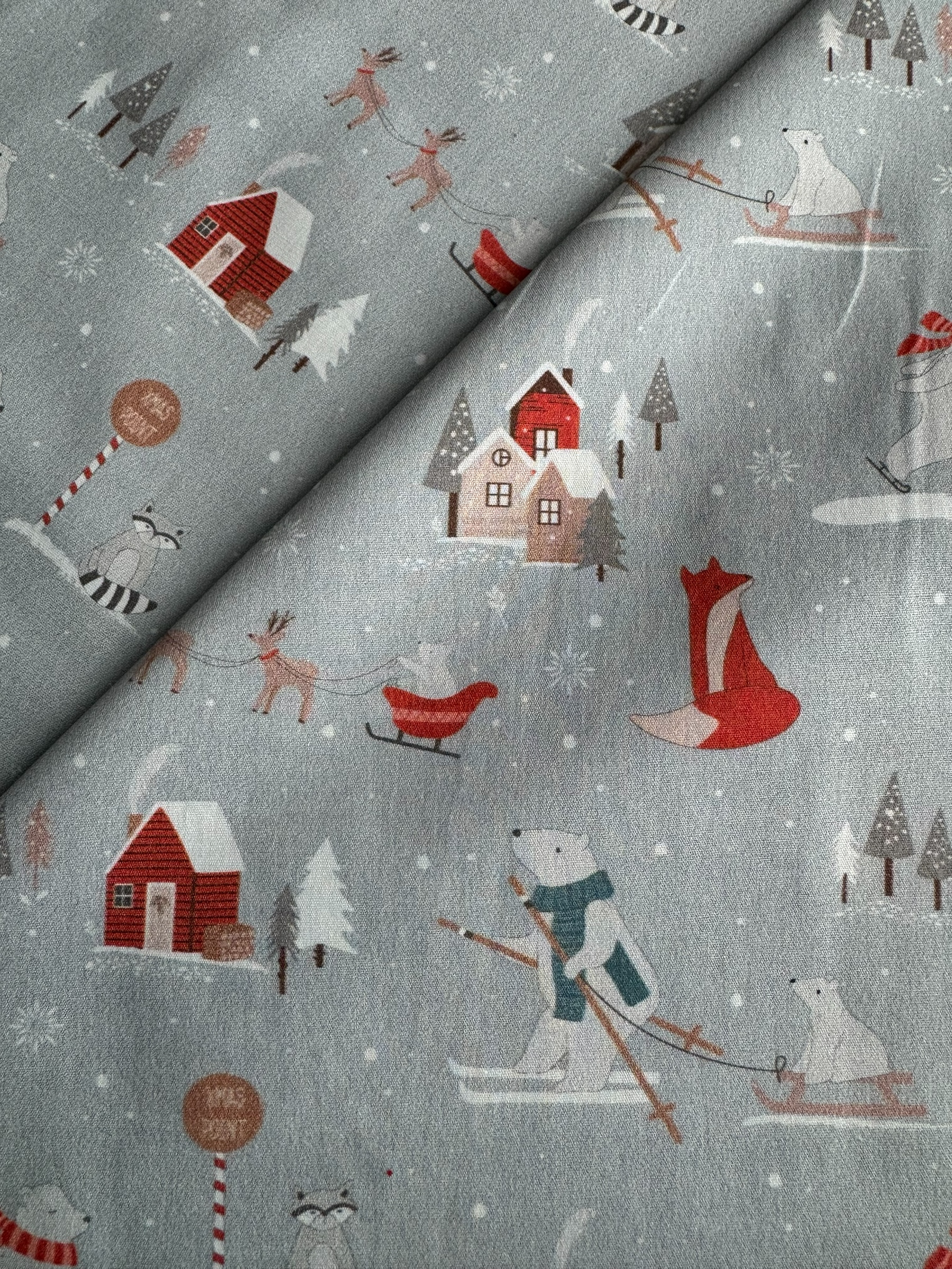 TELA NAVIDAD ALGODON OSOS POLARES