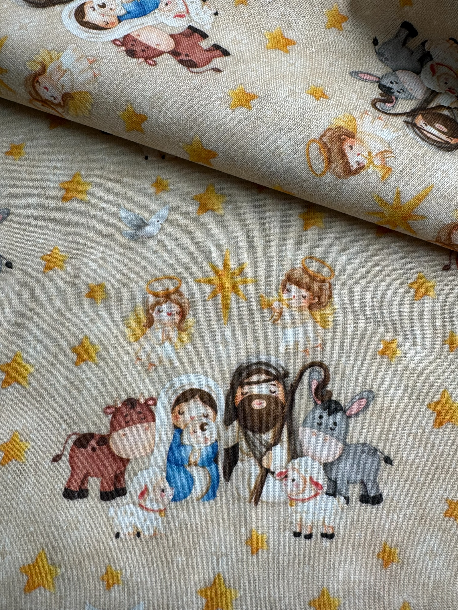 TELA ALGODON BELEN NAVIDAD