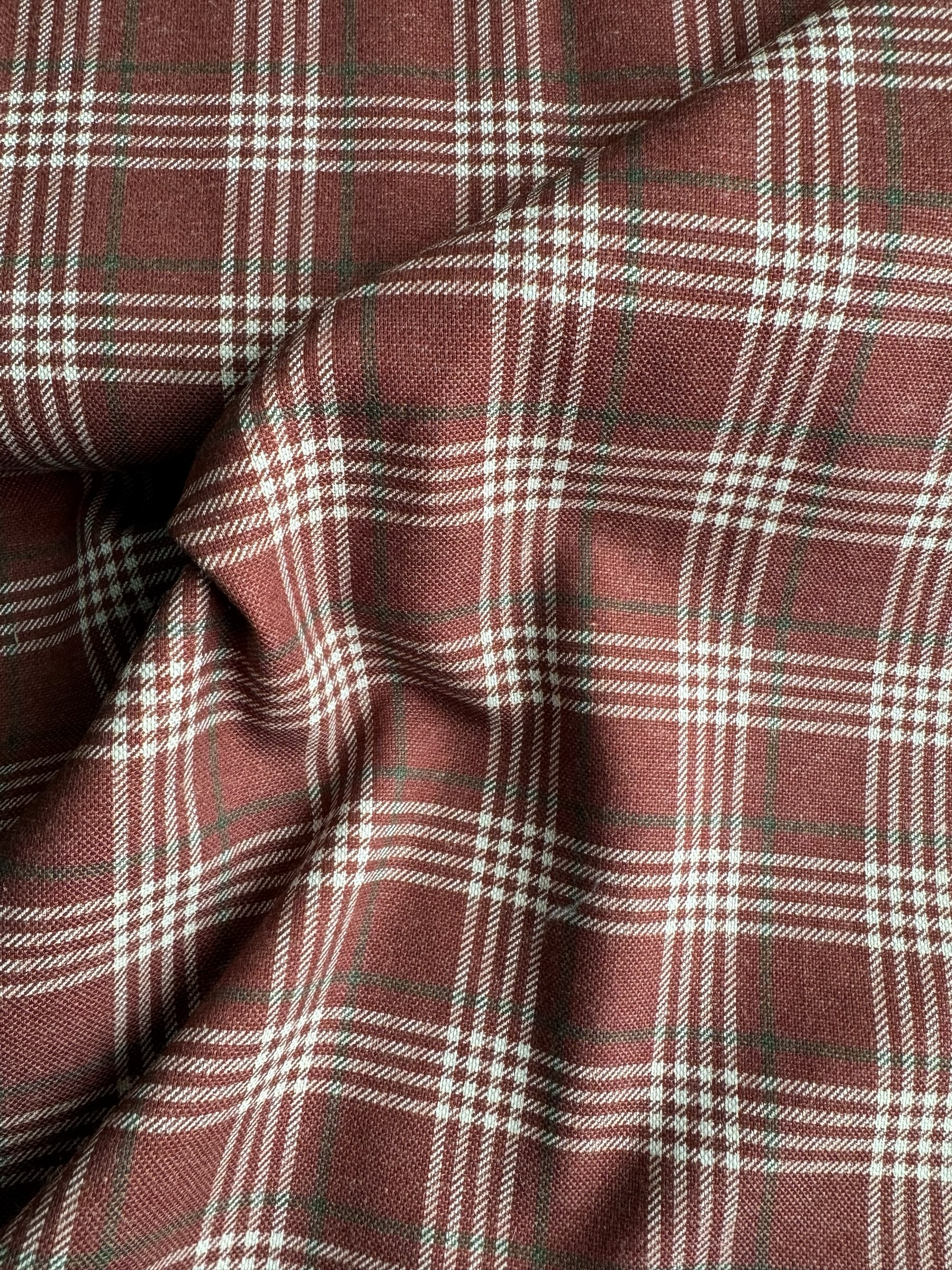 TELA NAVIDAD ALGODÓN ASPECTO LINO CUADROS TARTAN