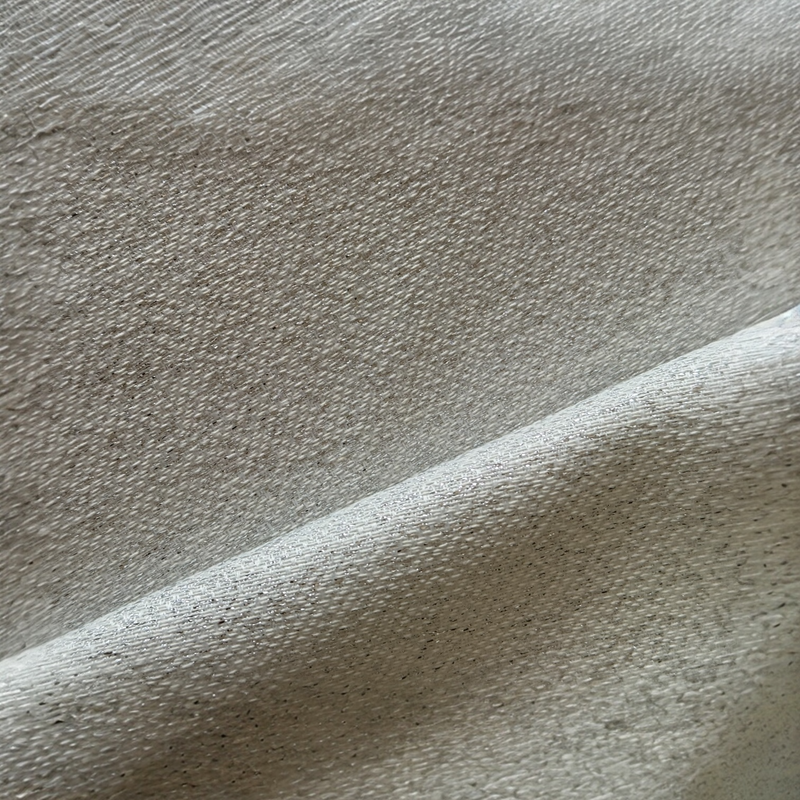 TELA PANAMÁ BRILLO PLATEADO DOBLE ANCHO