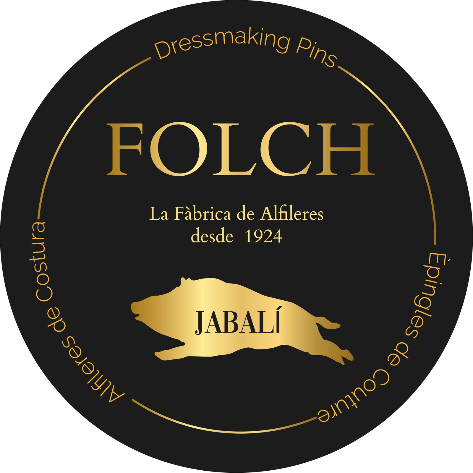 Alfiler acero Folch 34x0,6 mm ALFILER MODISTA NÚM 8