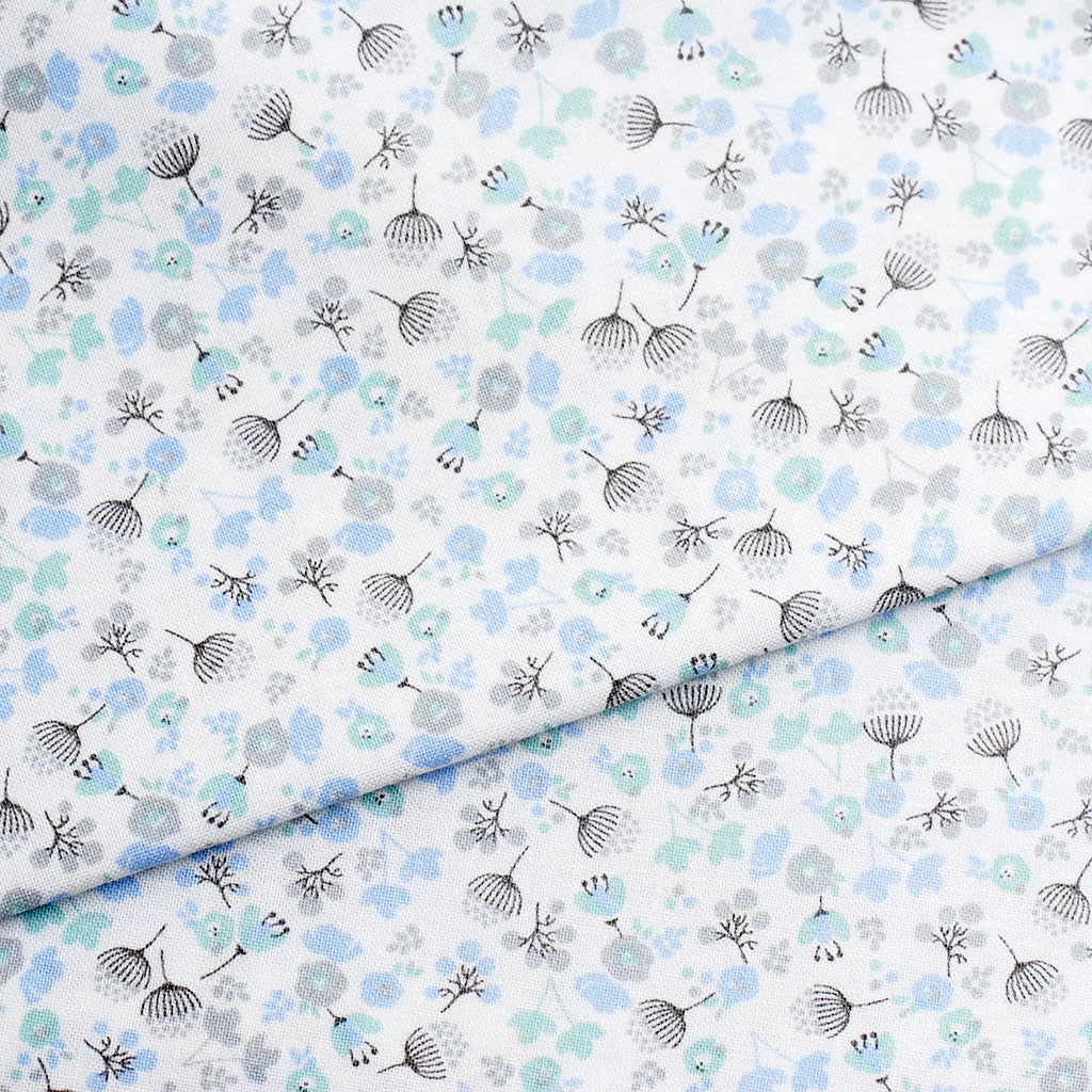 Tela estampada flores azul (CM)