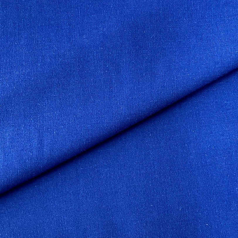 Tela popelin liso orgánico azul klein (CM) CERTIFICADO GOTS