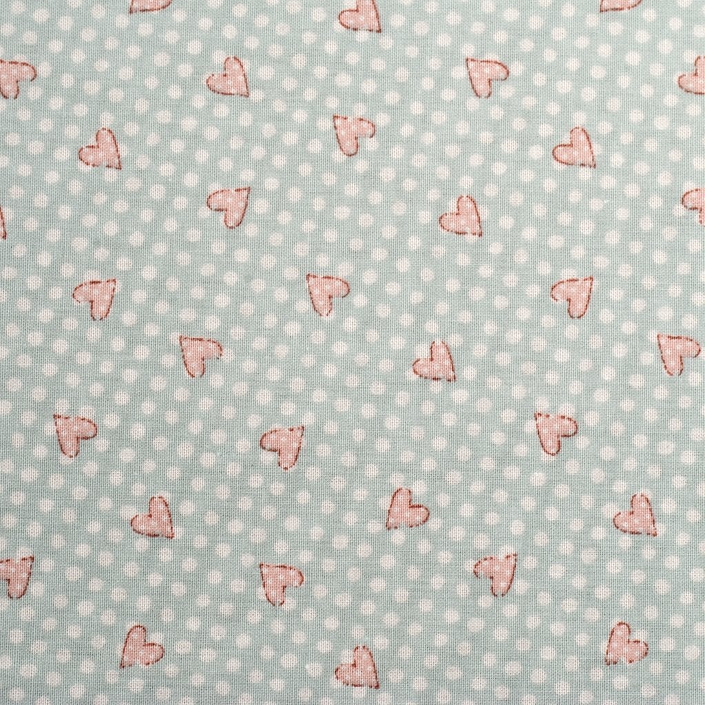 Tela estampada corazones vintage 06536T