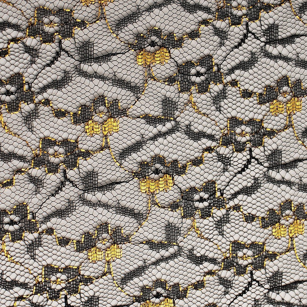 Blonda metalizada aprestada