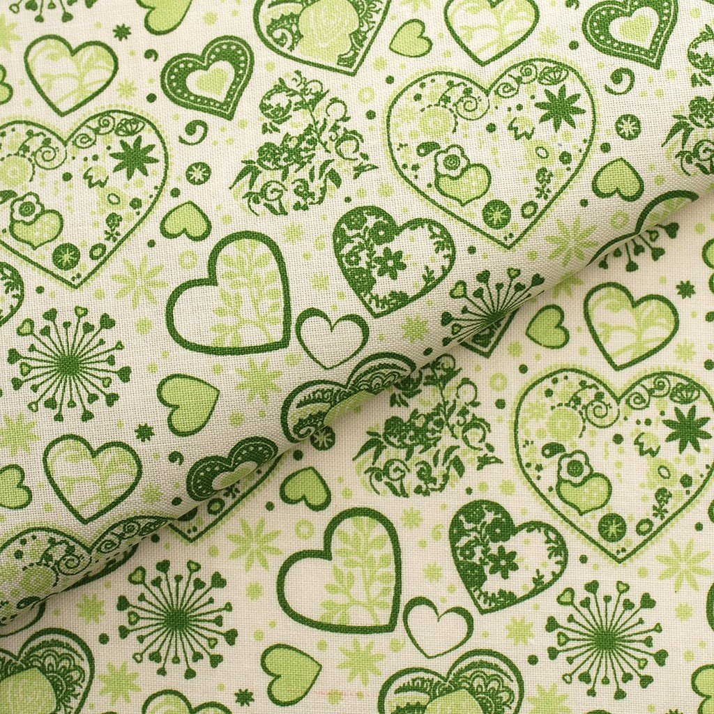 Tela estampada corazones corazones