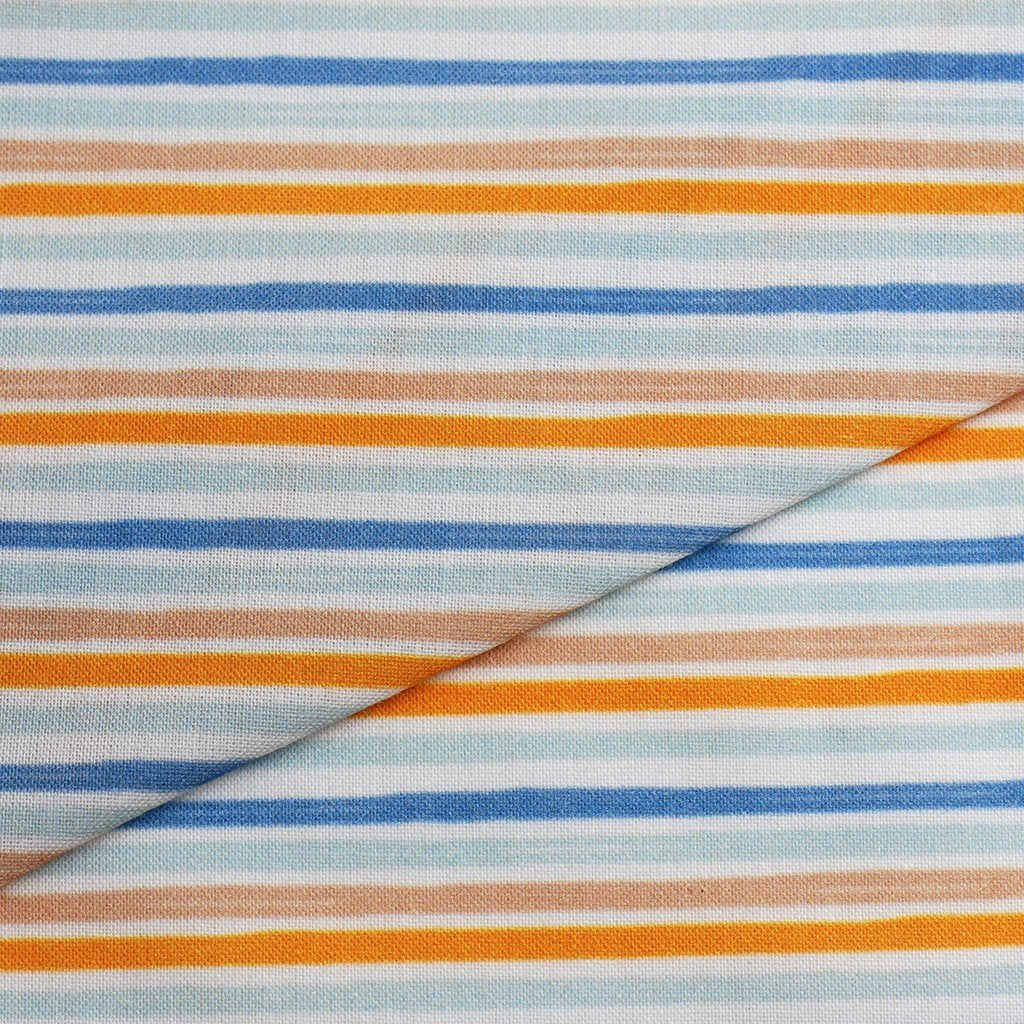 Tela estampada rayas multicolores