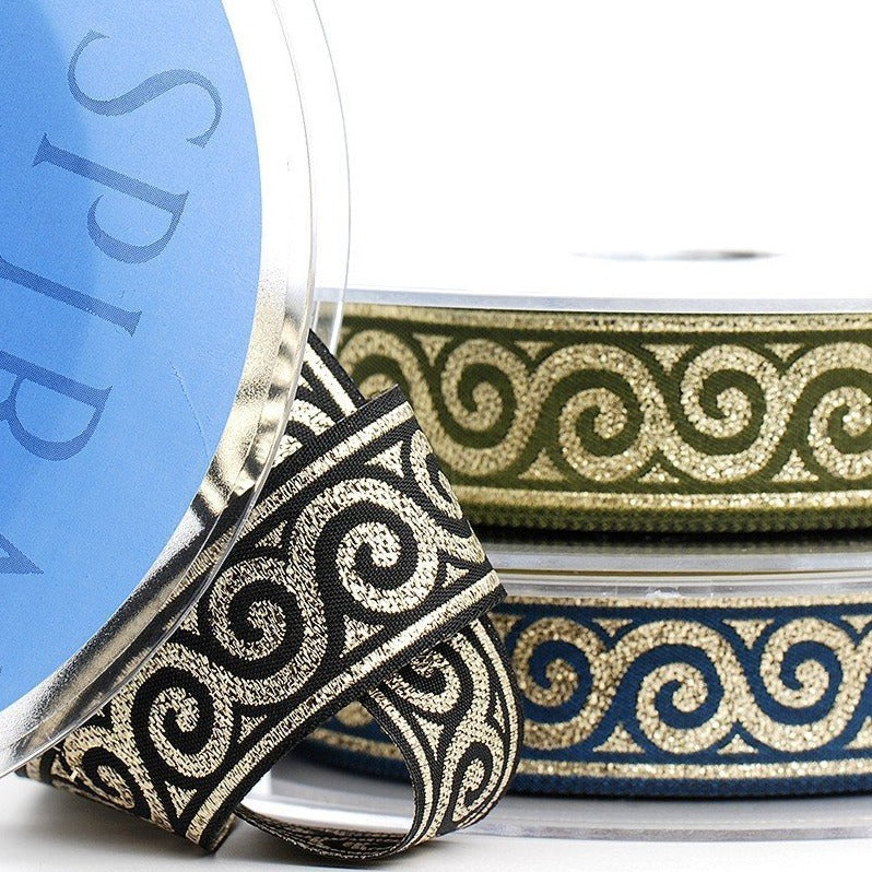 Cubrecosturas greca metalizada