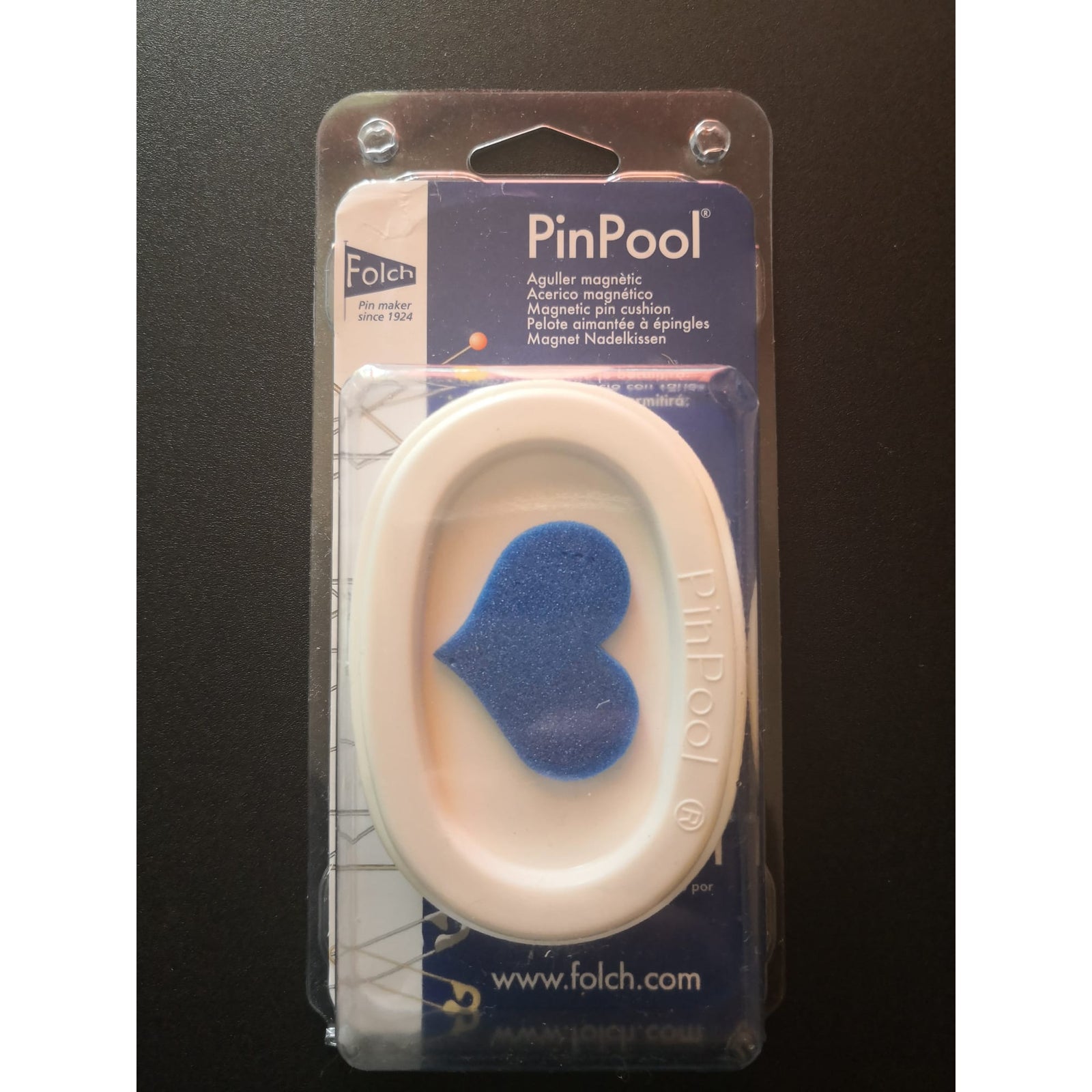 ALFILETERO MAGNÉTICO CORAZÓN AZUL PINPOOL