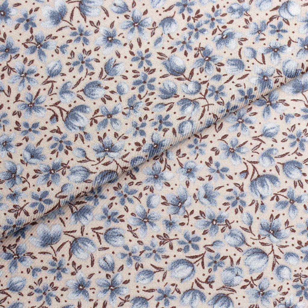 VIYELA/VIELLA FLORES SILVESTRES AZUL (CM) CERTIFICADO GOTS