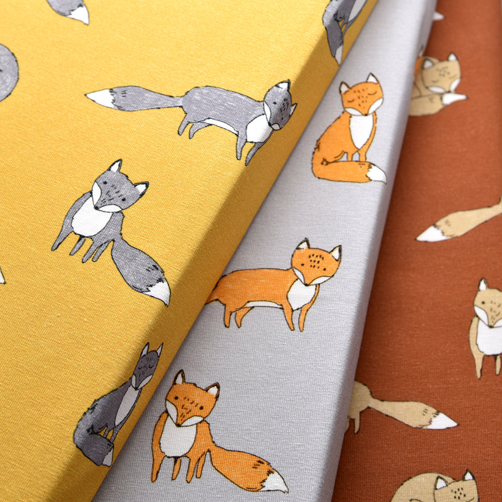 Tela punto estampado zorros (6 MTRS)