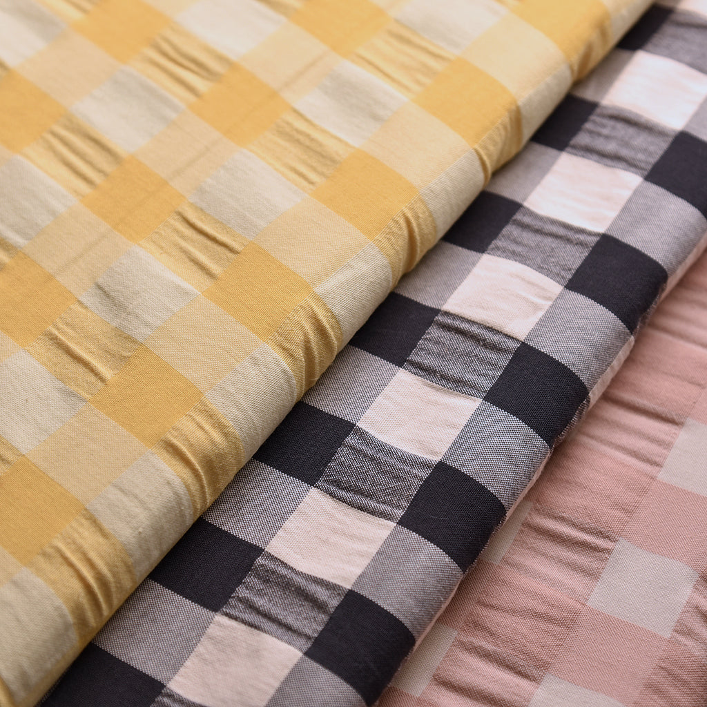 Tela vichy seersuker (6 MTRS) CERTIFICADO OEKO-TEX