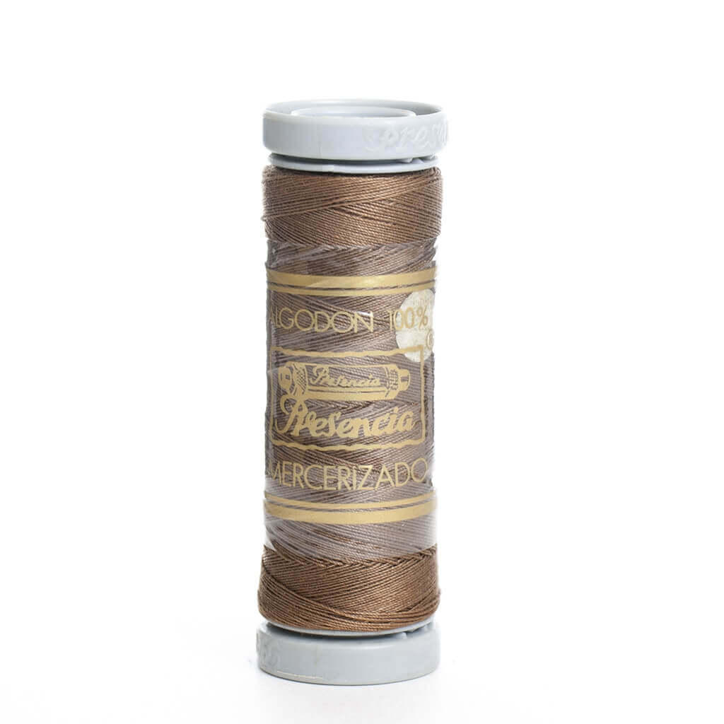 Hilo de coser 100% algodón colores (verde, ocre, marrón, beige, tostado, teja, gris, negro)